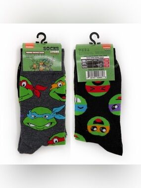 Nickelodeon TMNT Teenage Mutant Ninja Turtles Socks Mens Womens Novelty Gift